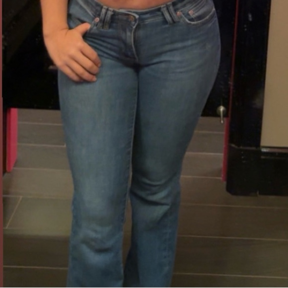 American Eagle Blue Women's Low Rise Flared Jeans